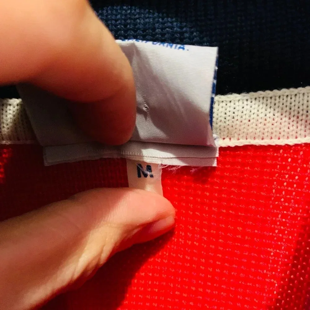 Vintage Meister Sweater Ski Acrylic Wool Blend Blue Navy Red 1/4 Zip Men MEDIUM - Picture 9 of 16